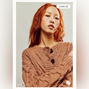 Free People Bon Fire Cardigan - Size XL